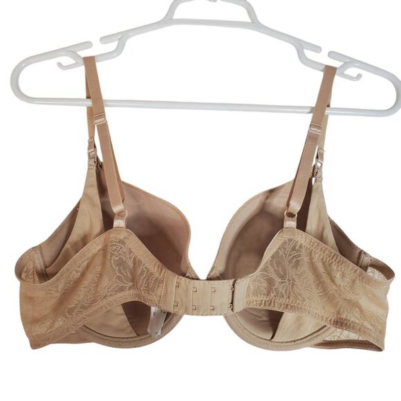 Natori Private Luxuries Underwire Lace Overlay Nursing Bra Nude Size 38 C - Picture 2 of 12